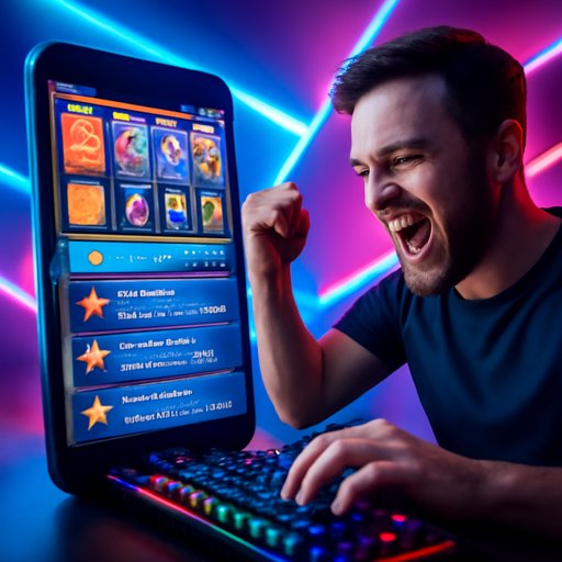 slot games online review screen with game ratings