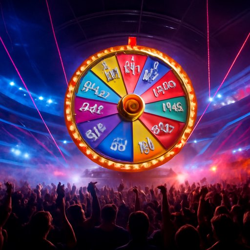 slot games online promotion banner with spin wheel